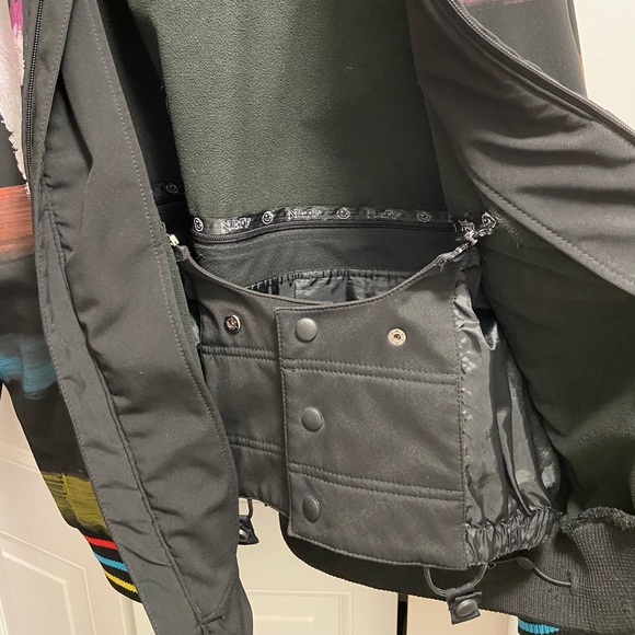 Mens Neff Snowboard Jacket- Striped - Picture 3 of 4